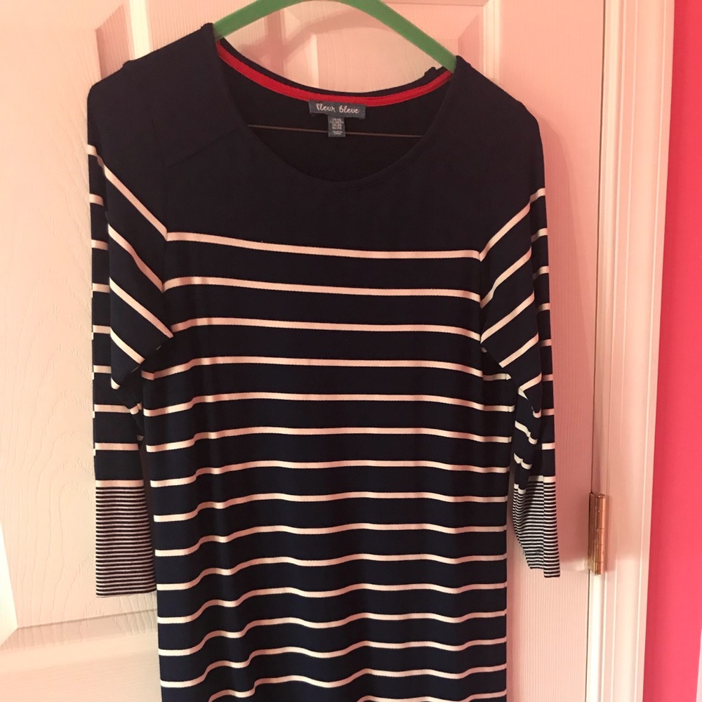 Jersey Knit Striped Dress